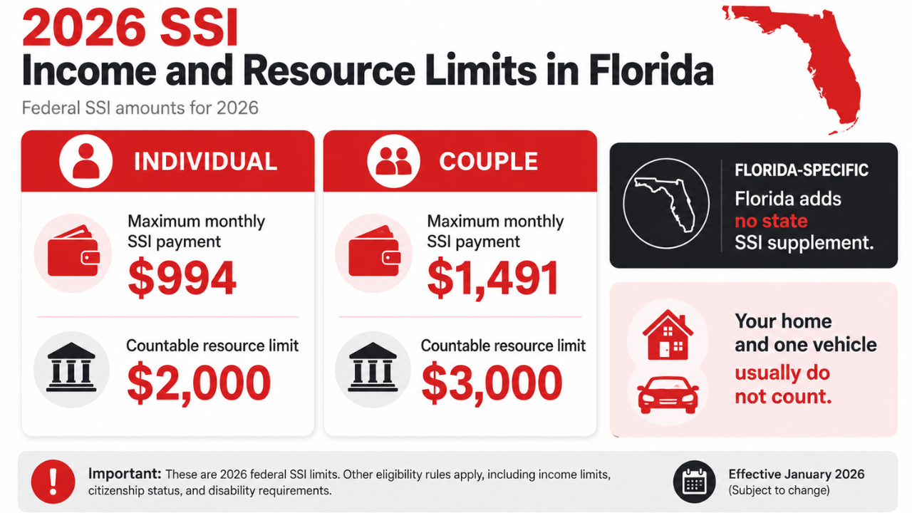 SSI Income and Asset Limits in Florida